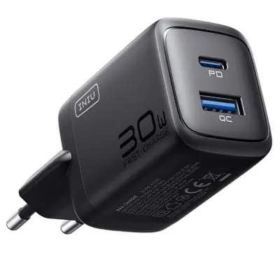 INIU 30W USB C Ladegerät - 2-Port Netzteil für iPhone 15/16 Pro Max, iPad Air, Samsung S23/S24/S25 Ultra