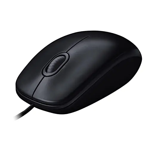 Logitech M90 Kabelmaus, 1000 DPI, USB, 3 Tasten, für Links- und Rechtshänder, Grau