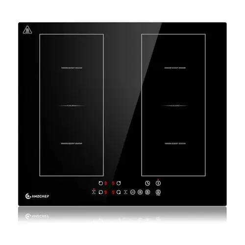 AMZCHEF Induktionskochfeld 60 cm mit 4 Zonen, Boost-Funktion, Touch-Bedienung und Timer