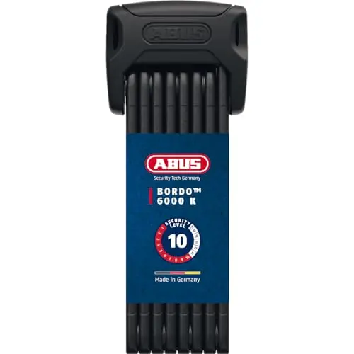 ABUS Faltschloss Bordo 6000K - Fahrradschloss mit XPlus Zylinder und SH-Schlosshalter - Sicherheitslevel 10, 120 cm