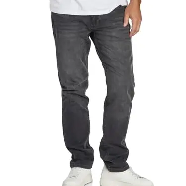 Riverso Herren Jeans Chris - Graue Stretchjeans, Straight Fit, Größe 40W/32L