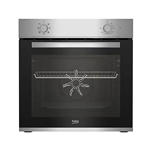 Beko BBIE12000X b100 Einbaubackofen, 66 l, Multifunktionsofen mit 5 Heizarten, Edelstahl