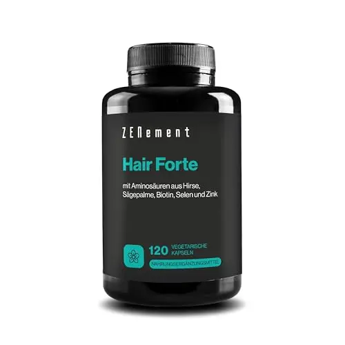 Haarvitamine mit Biotin, Zink, Selen, B-Vitaminen & mehr | 120 vegan Kapseln für Haare, Haut & Nägel