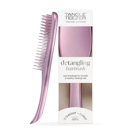 Tangle Teezer Ultimate Detangler – Haarbürste für Nasses & Trockenes Haar – Mauve Kupfer mit Chrom-Finish
