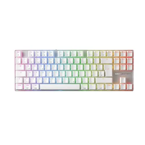 Cherry XTRFY MX 8.2 Pro TMR Wireless Gaming-Tastatur, TKL, Hot-Swap, PBT, DE QWERTZ, Weiß