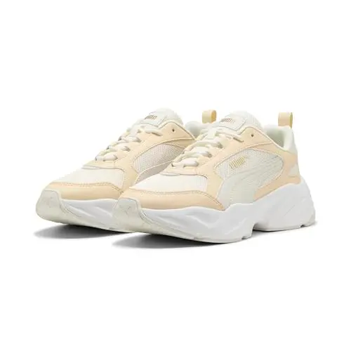 Puma Cassia 2.0 Damen-Sneaker, Warmweiß, dampfgraues Segeltuch, 39 EU