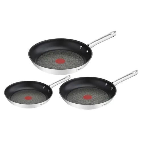 Tefal Duetto 3er Pfannenset 20, 24 & 28 cm mit Thermo-Signal, induktionsgeeignet, für alle Herdarten