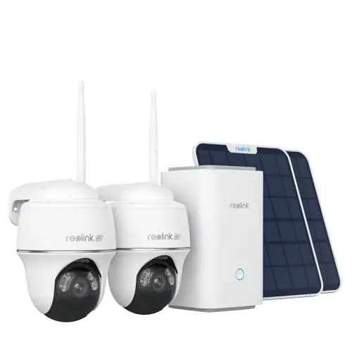 Reolink 4K PT Solar Überwachungskamera Set mit Home Hub und 6W Solarpanel – 360° Schwenkbar, Farbnachtsicht, ohne Abo-Gebühren