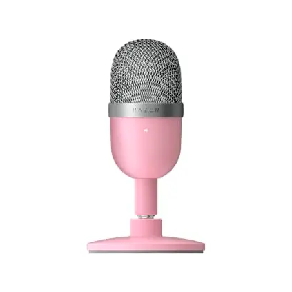 Razer Seiren Mini (Quartz) - USB Mikrofon für Streaming, kompakt, neigbarer Ständer, pink