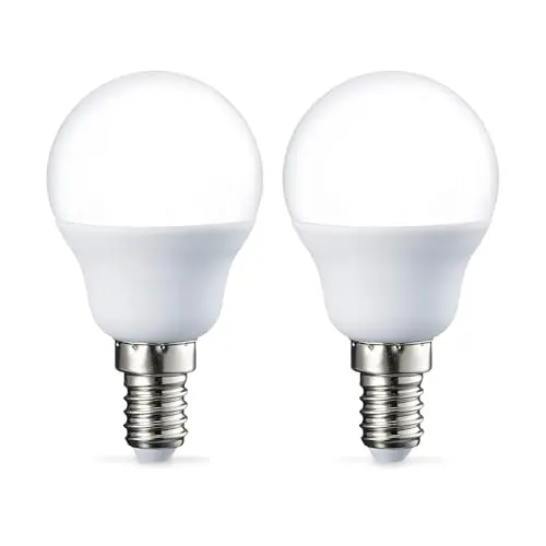Amazon Basics E14 LED Lampe P45, Tropfenform, warmweiß, 2er-Pack