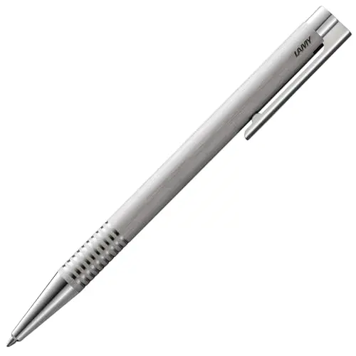Lamy logo Kugelschreiber - eleganter Edelstahl-Kuli mit Großraummine M in schwarz