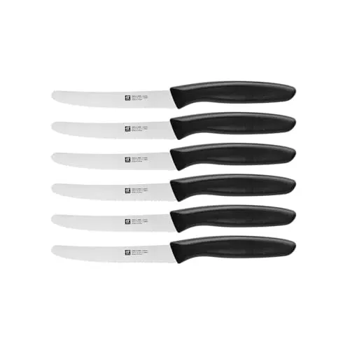 ZWILLING Twin Grip 6-teiliges Messer-Set, rostfreier Stahl, Kunststoff-Griff, Schwarz