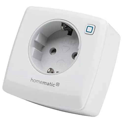 Homematic IP Smart Home Schaltsteckdose mit App-Steuerung, Alexa & Google Assistant, Energie sparen
