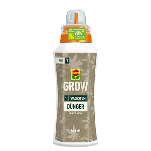 COMPO GROW Wachstum Dünger für Indoor & Outdoor - mineralisch, 500 ml, für die Wachstumsphase