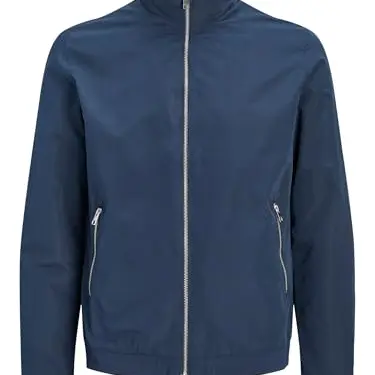 JACK & JONES Herren Bomberjacke JJERUSH HARRINGTON, Navy Blazer, Größe XS