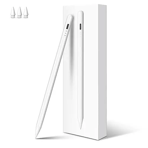 MEKO Stift für Apple iPad (2018-2025) mit Schnellladefunktion und Palm Rejection, Weiß