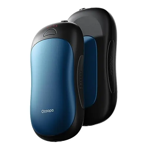 OCOOPA Elektrischer Handwärmer 2er Set, 10000mAh USB Powerbank, Wiederverwendbar, 4 Wärmestufen, Geschenk für Männer, Ideal für Golf und Camping