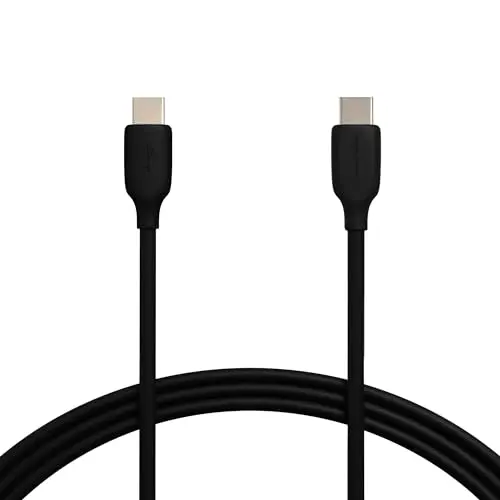 Amazon Basics USB-C-auf-USB-C 2.0 Schnellladekabel, 1.8 m, Schwarz