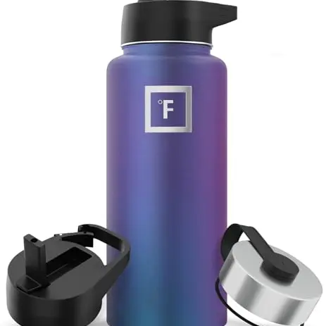 Edelstahl Trinkflasche mit Strohhalm, auslaufsicher, doppelwandig, isoliert, BPA-frei, 650–1800 ml, für Wasser, Sport, Reisen, Kinder