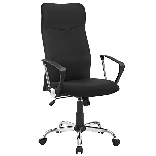 SONGMICS ergonomischer Bürostuhl, höhenverstellbar, gepolstert, bis 120 kg, schwarz