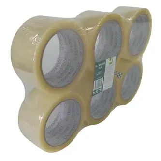 Q-Connect Klebeband 50 mm x 66 m, 6er Pack - Hohe Haftkraft
