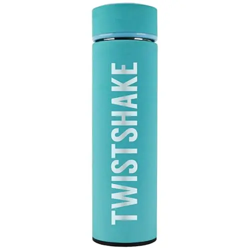 Twistshake Heiß- oder Kaltisolierflasche 420 ml – Edelstahl-Wasserflasche, BPA-frei, pastellblau