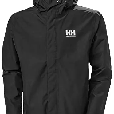 Helly Hansen Herren Regenjacke Seven J, Schwarz, Größe L