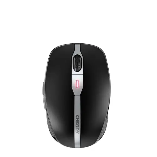 CHERRY MW 9100 Kabellose Maus, Bluetooth oder 2,4 GHz, Wiederaufladbar, Schwarz