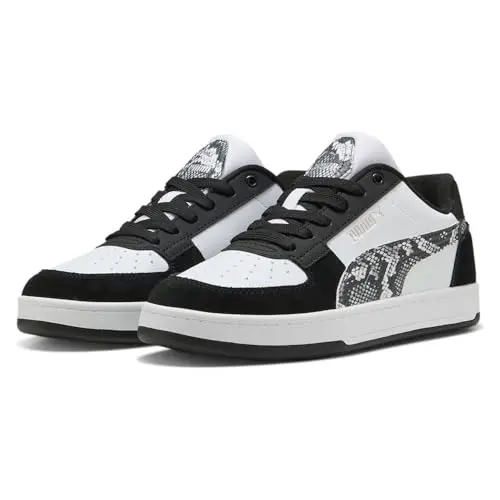 PUMA Damen CAVEN 2.0 Sneaker in Schwarz und Silber, Größe 40 EU