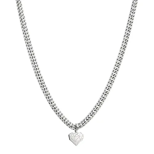 LIEBESKIND Broken Heart Halskette aus Edelstahl