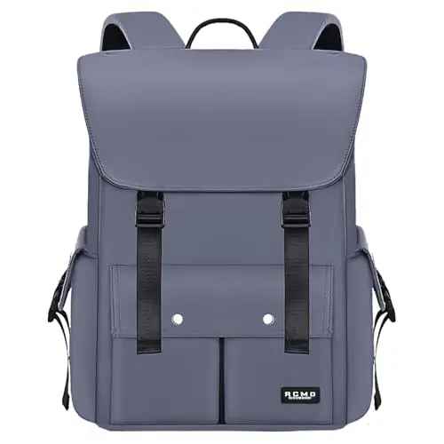 Amythe Herren Rucksack für Laptop bis 15.6", Wasserdicht, Grau, Ideal für Schule und Reise