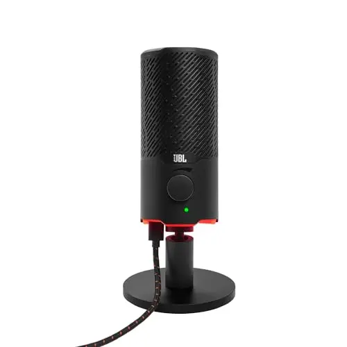 JBL Quantum Stream USB-Mikrofon für Streaming, Aufnahmen und Gaming – Schwarz
