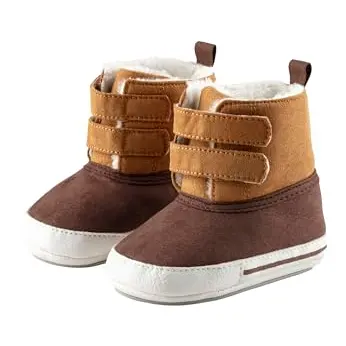 Sterntaler Babystiefel für Jungen mit Klettverschluss und rutschfester Sohle, gefüttert, dunkelbraun, Größe 20