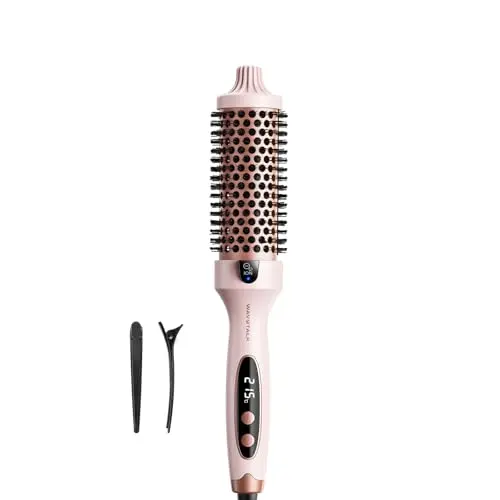 Wavytalk Thermobürste, 5 Temperaturstufen, Haar schonend, 38 mm, Sakura Rosa