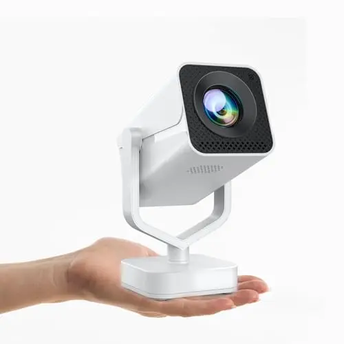 Tragbarer Mini Beamer - Full HD 1080P | Auto Trapezkorrektur | Smart Projektor für Heimkino und Outdoor