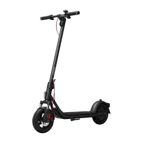 Segway-Ninebot F2 Pro D II E-Scooter mit Straßenzulassung, 65 km Reichweite, 120 kg Traglast, Doppelfederung, Farb-LED, Schwarz