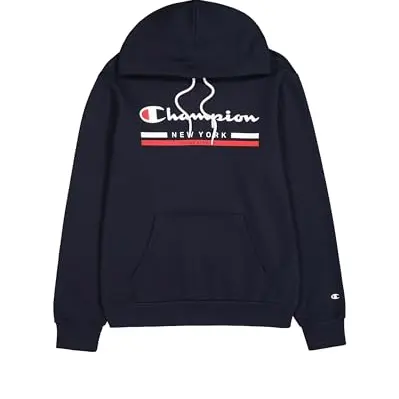 Champion Herren Legacy Kapuzenpullover Powerblend Fleece, Blau, XS