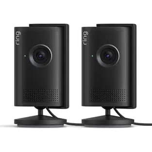 Ring Innenkamera Plus für Zuhause & Unternehmen, 2K, 4x-Zoom, manuelle Objektivabdeckung, Netzstecker, 2 Kameras
