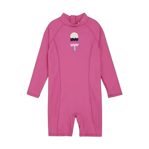CareTec Badeanzug L/S für Mädchen, Raspberry Rose, 86 cm
