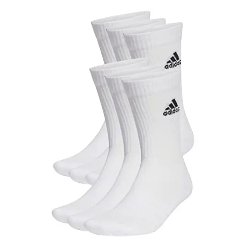 adidas Unisex Kinder Sportsocken, 6 Paar, Weiß/Schwarz, 4-5 Jahre