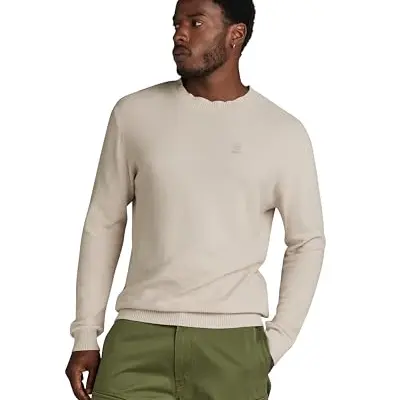 G-Star RAW Herren Moss Pullover, Beige, Größe L