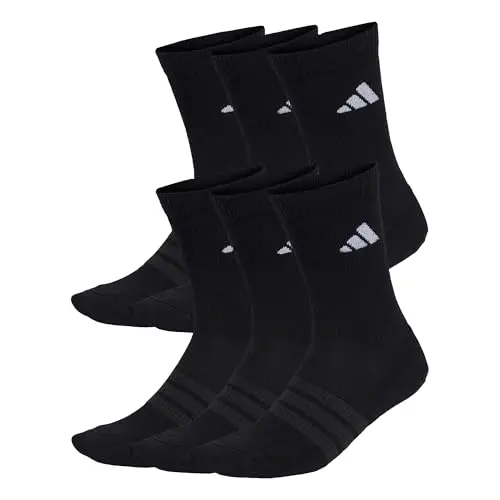 adidas Unisex CUSHIONED CREW SOCKS - 6 Paar, Schwarz, Gr. 42-45