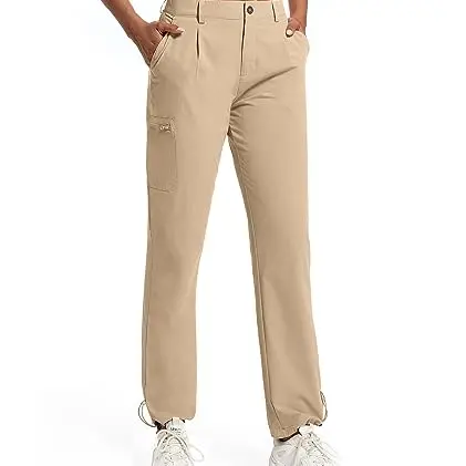 Holure Damen Trekkinghose - Schnelltrockend, Wasserdicht und Winddicht - Für Sport, Freizeit und Reisen - Khaki, Größe L