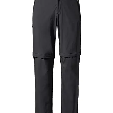 VAUDE Herren Wanderhose Farley Stretch T-Zip, wasserabweisend, atmungsaktiv, zip-off, Black, 56-Long
