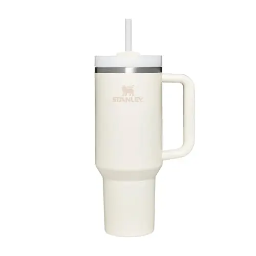 Stanley Quencher H2.0 Trinkflasche 1.2L - Kühlt 11 Stunden, 48 Stunden Eisgekühlt - Spülmaschinenfest - Cream