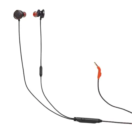 JBL Quantum 50 In-Ear-Gaming-Kopfhörer - Schwarz - Für PC und Konsolen - Headset mit Mikrofon