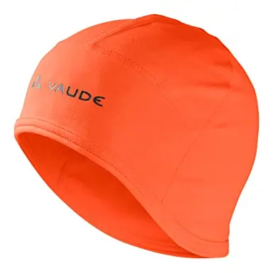 VAUDE Warm Cap - Winddichte Fahrrad-Mütze für kalte Tage in Orange, perfekt für Rennrad und MTB