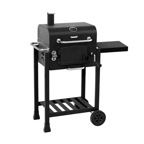 TAINO HERO Smoker und Grillwagen – Holzkohle Grill, Standgrill, Räucherofen