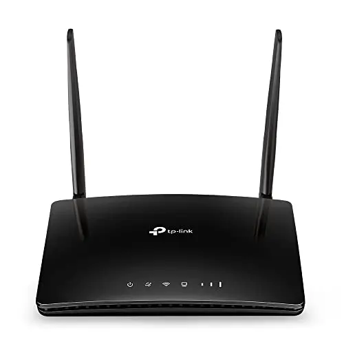 TP-Link TL-MR6400 LTE Router, 4G bis 150 Mbit/s, WLAN N300, 4x Ports, Plug and Play, bis 32 Geräte, Schwarz