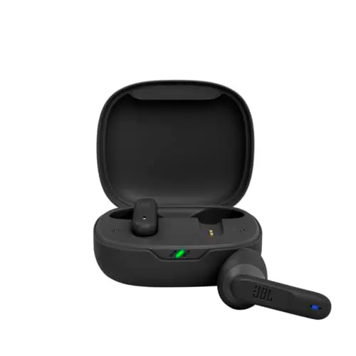 JBL Wave 300 TWS True-Wireless In-Ear Kopfhörer - Schwarz - Kabellose Ohrhörer mit Mikrofon - Bis zu 26 Stunden Musik